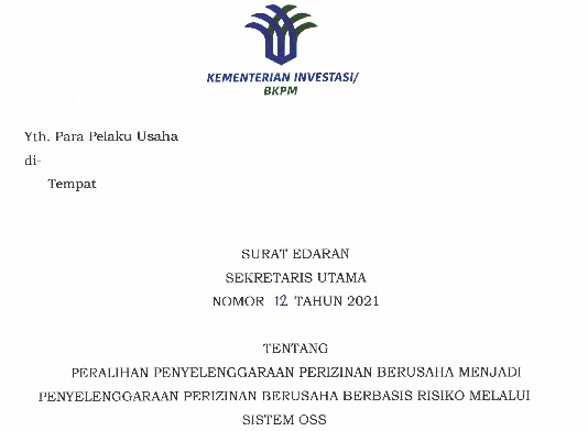 Migrasi Sistem OSS 1 JUNI 2021